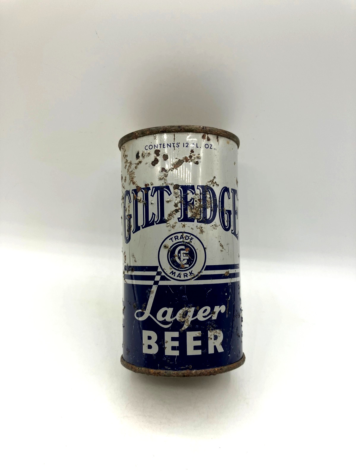 Nice 12oz *GILT EDGE* Lager ( IRTP & OI ) Flat Top Beer Can Buffalo Sacramento