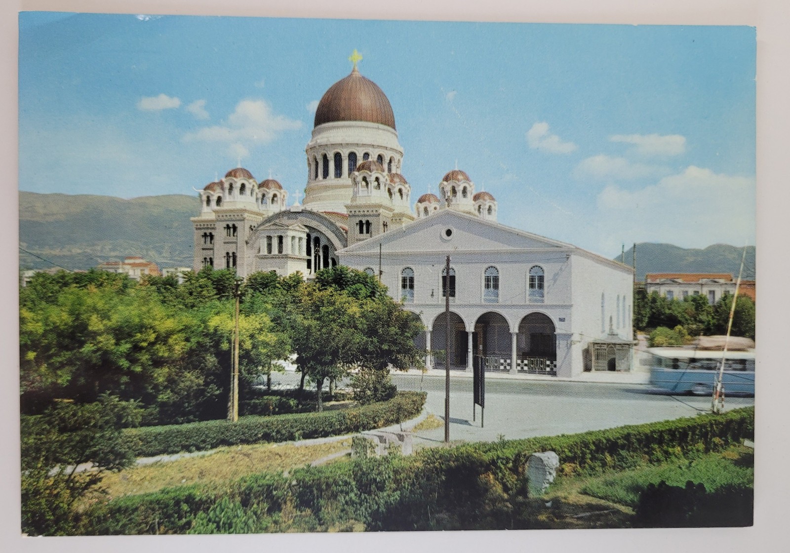 Patras Greece Saint Andrew Church 1965 Vintage Mailed Postcard Cathedral