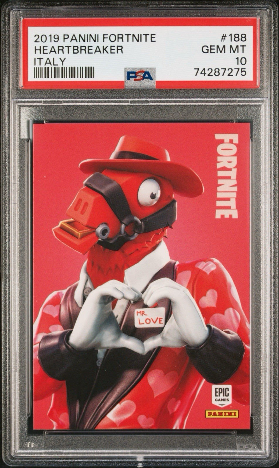 2019 Panini Fortnite HEARTBREAKER Italy Psa 10 Pop 4