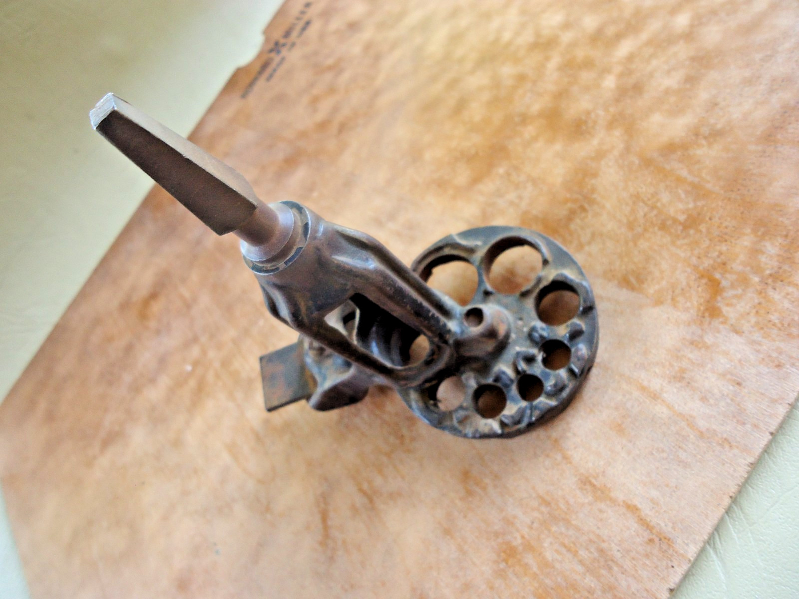 Vtg. E C Stearns Adjustable Hollow Auger W/Depth Stop Tenon Cutter Dowel Brace