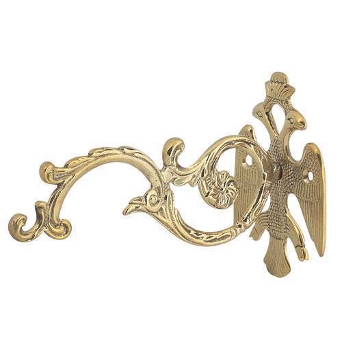 Wall Mounted Hanging Brass Bracket for Vigil Lamp with Double Headed Eagle New