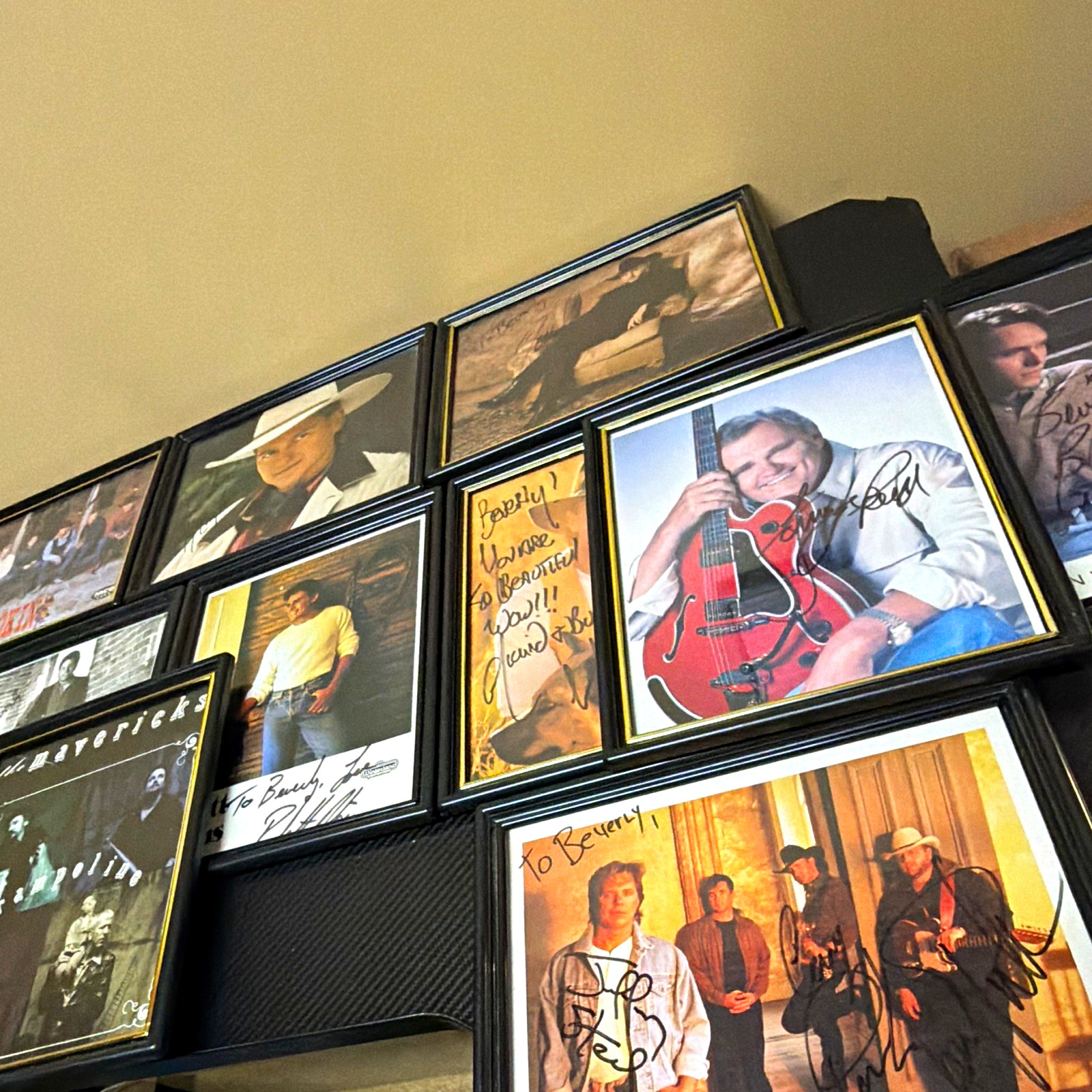 Lot of 17 signed and framed country singers