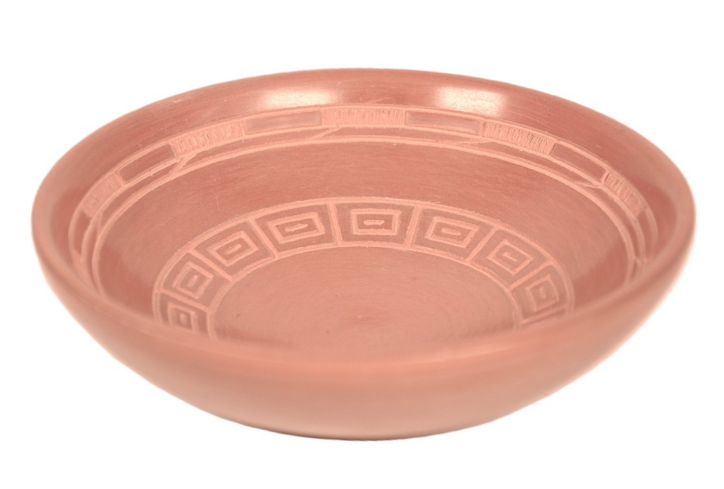 Hopi Pueblo Pottery Dish By Alton Komalestewa  ca. 1997  1.75\