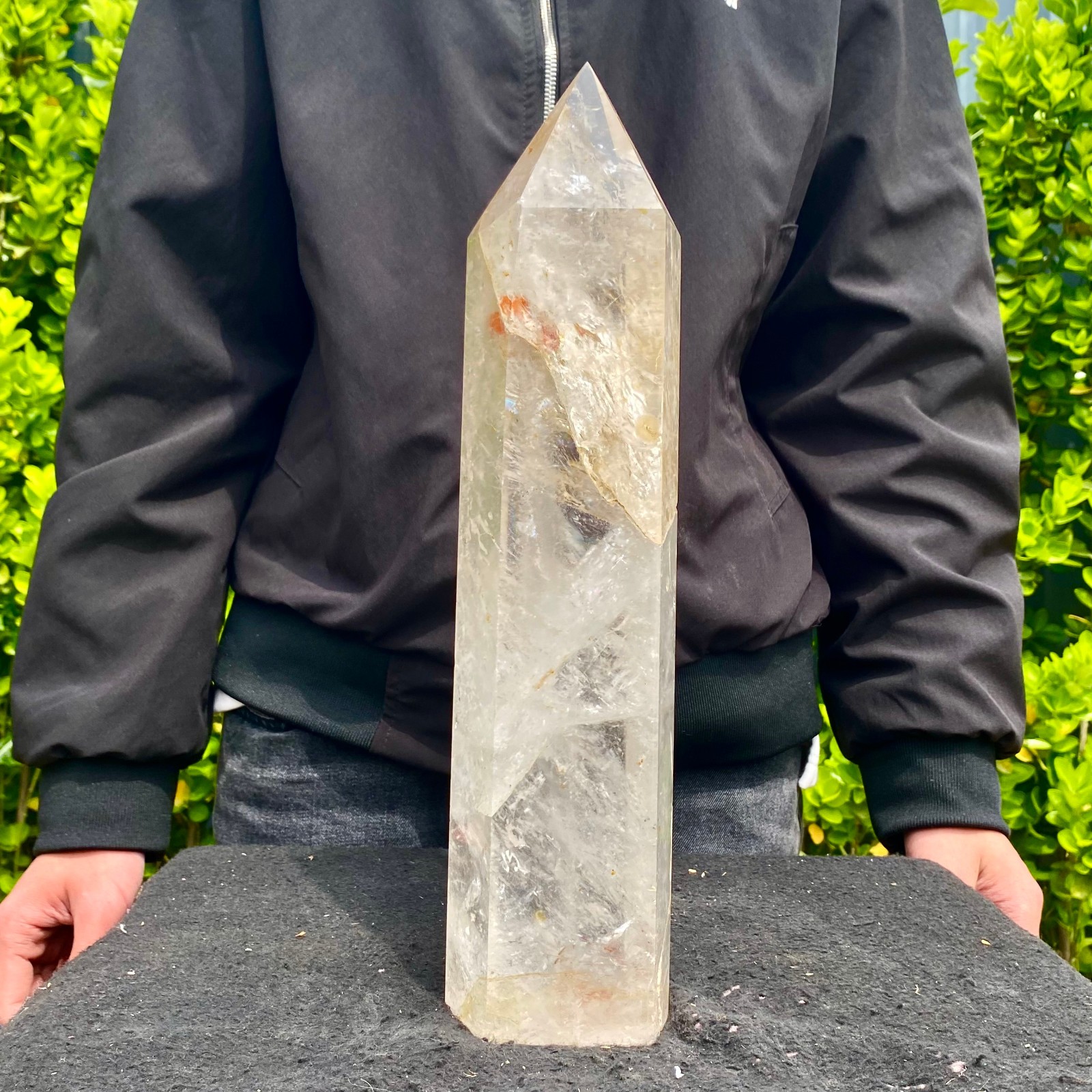 9.25LB Natural Clear Quartz Crystal Point Healing Wand Polished Rock Crystal Rei