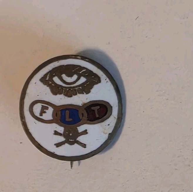Antique Blue Symbolic Lodge Knights Templar Odd Fellows IOOF Lapel Pin
