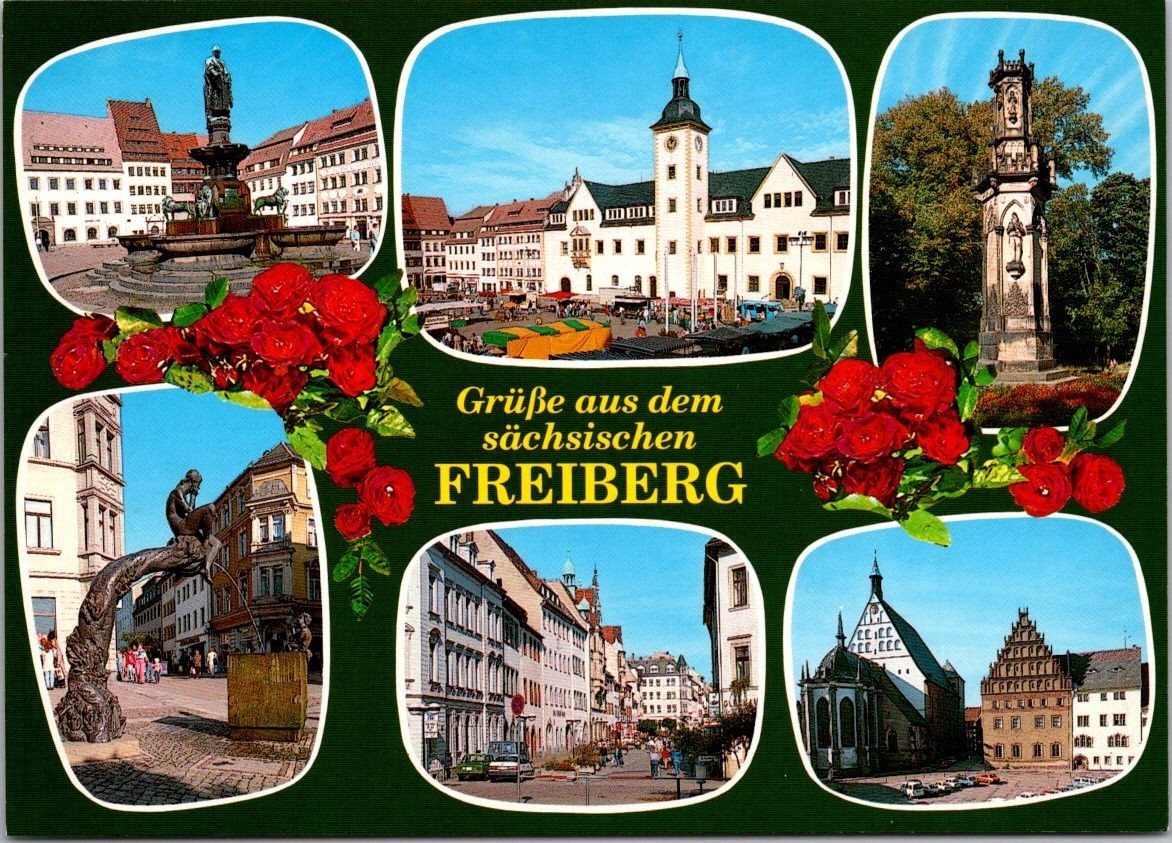 Freiberg in Sachsen Saxony Germany Postcard Grupe aus dem sachsischen