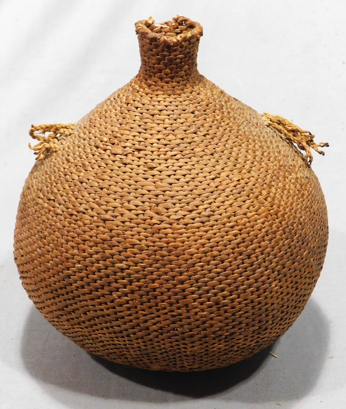 Antique Native American Paiute Bottle Basket Twined Willow Great Basin c1900