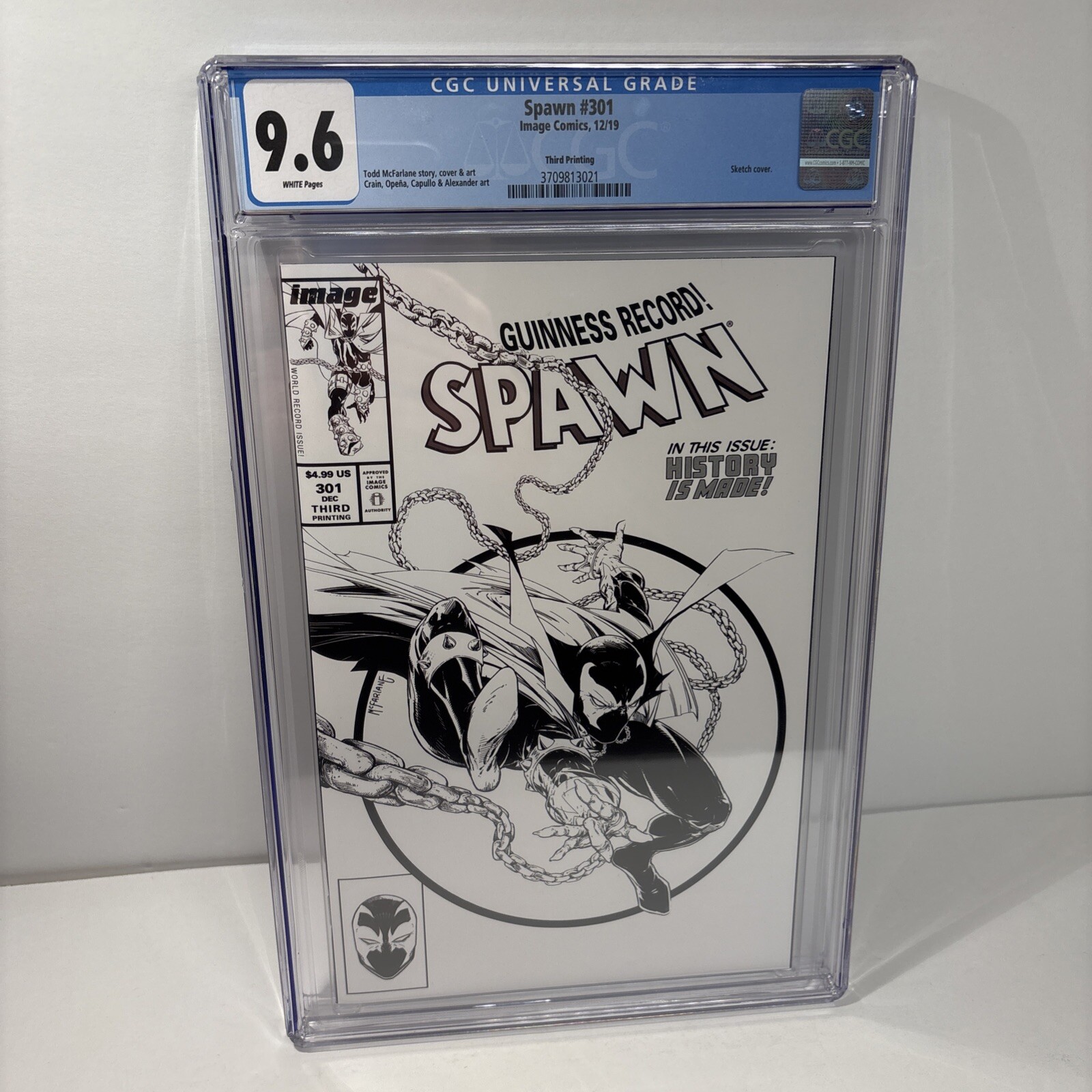 SPAWN 301 CGC 9.6 NM+ Image Black And White Sketch Cover SPAWN 301 CGC 9.6 NM+ Image Black And White Sketch Cover