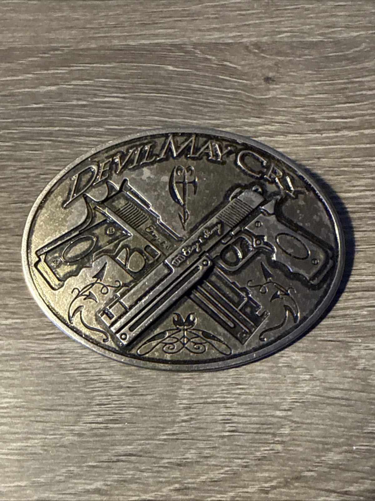 Authentic NECA Devil May Cry 4 Dante Guns Metal Belt Buckle Rare Capcom Cosplay