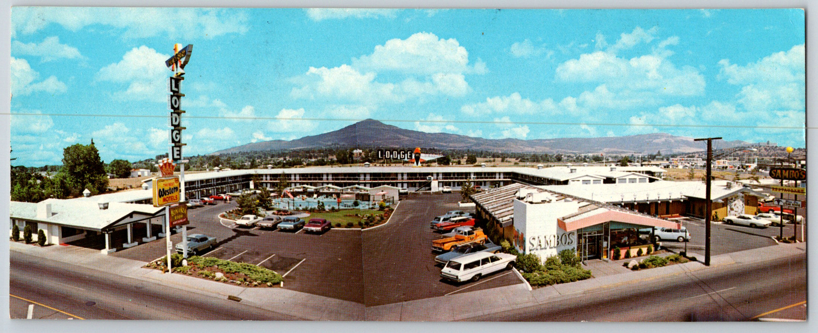 c1960s Thunderbird Lodge Medford Oregon Rogue River Valley Bookmark Postcard