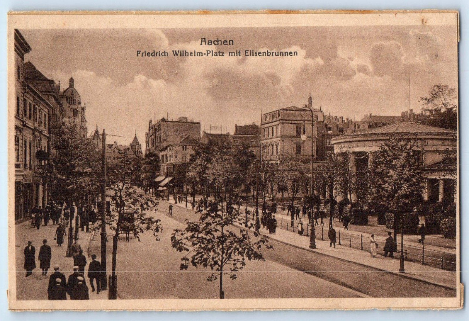 North Rhine-Westphalia Germany Postcard Friedrich-Wilhelm-Platz Aachen c1910