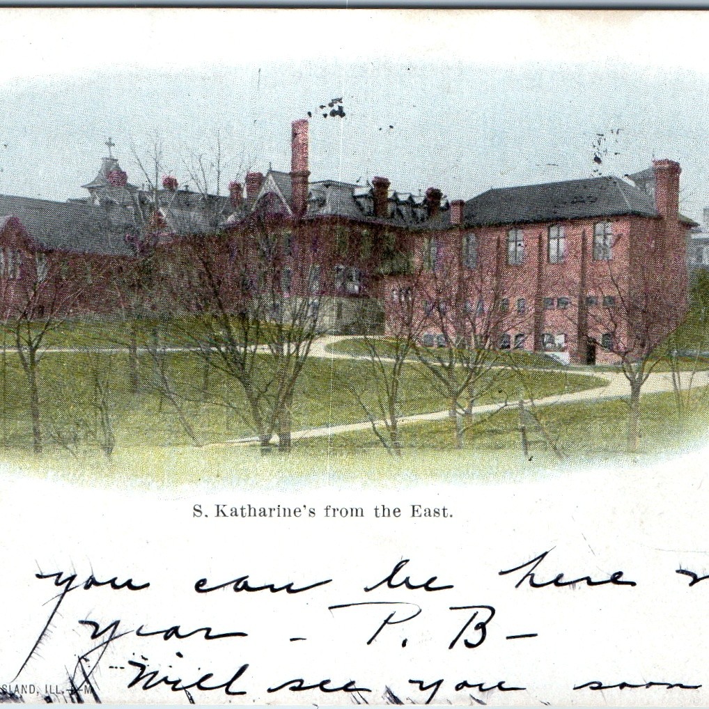 c1900s Davenport IA Postcard S. Katharine's Hall Rock Island Montgomery Pub UDB c1900s Davenport IA Postcard S. Katharine's Hall Rock Island Montgomery Pub UDB