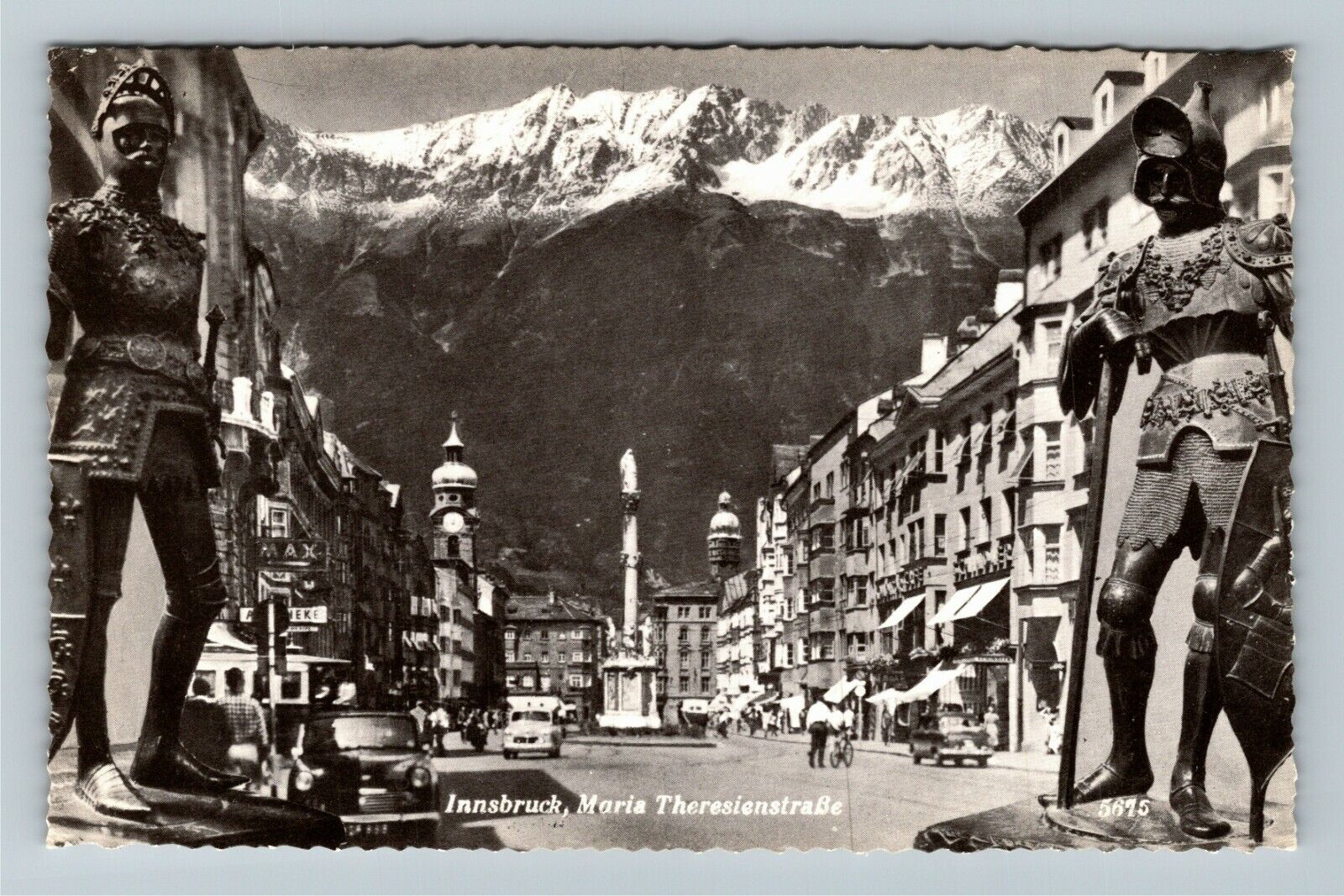 Innsbruck Austria, Maria Theresien Strabe Vintage Souvenir Postcard