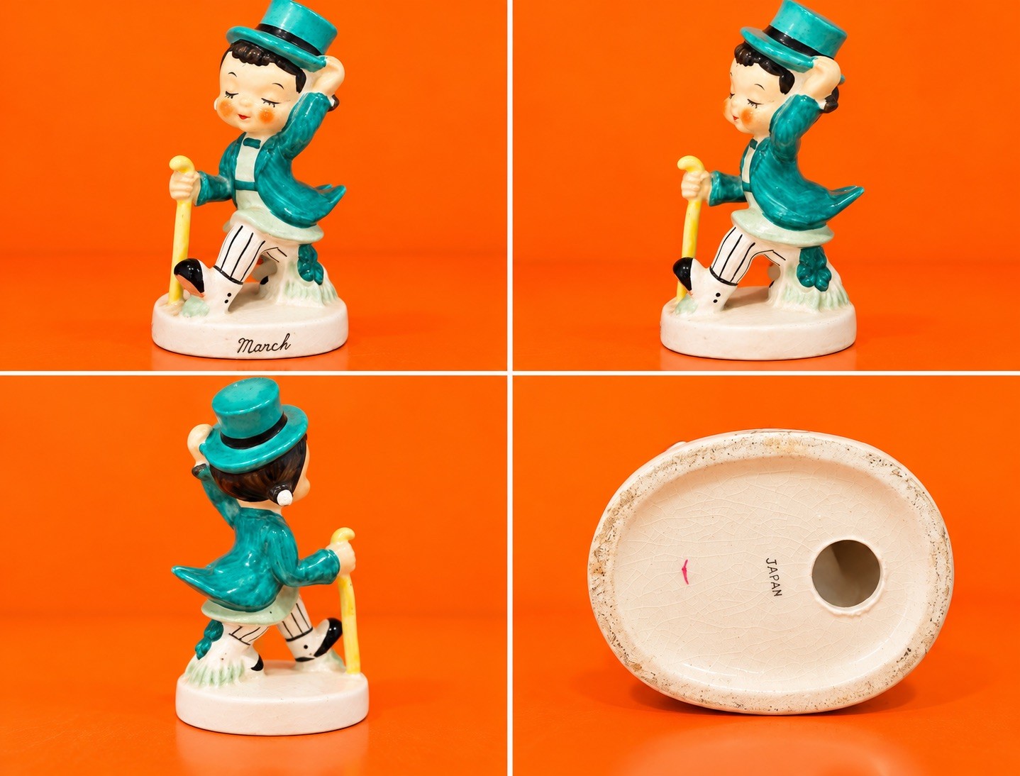 Super Rare Vintage Shafford Susie Q March Calendar Girl Figurine - Made in Japan
