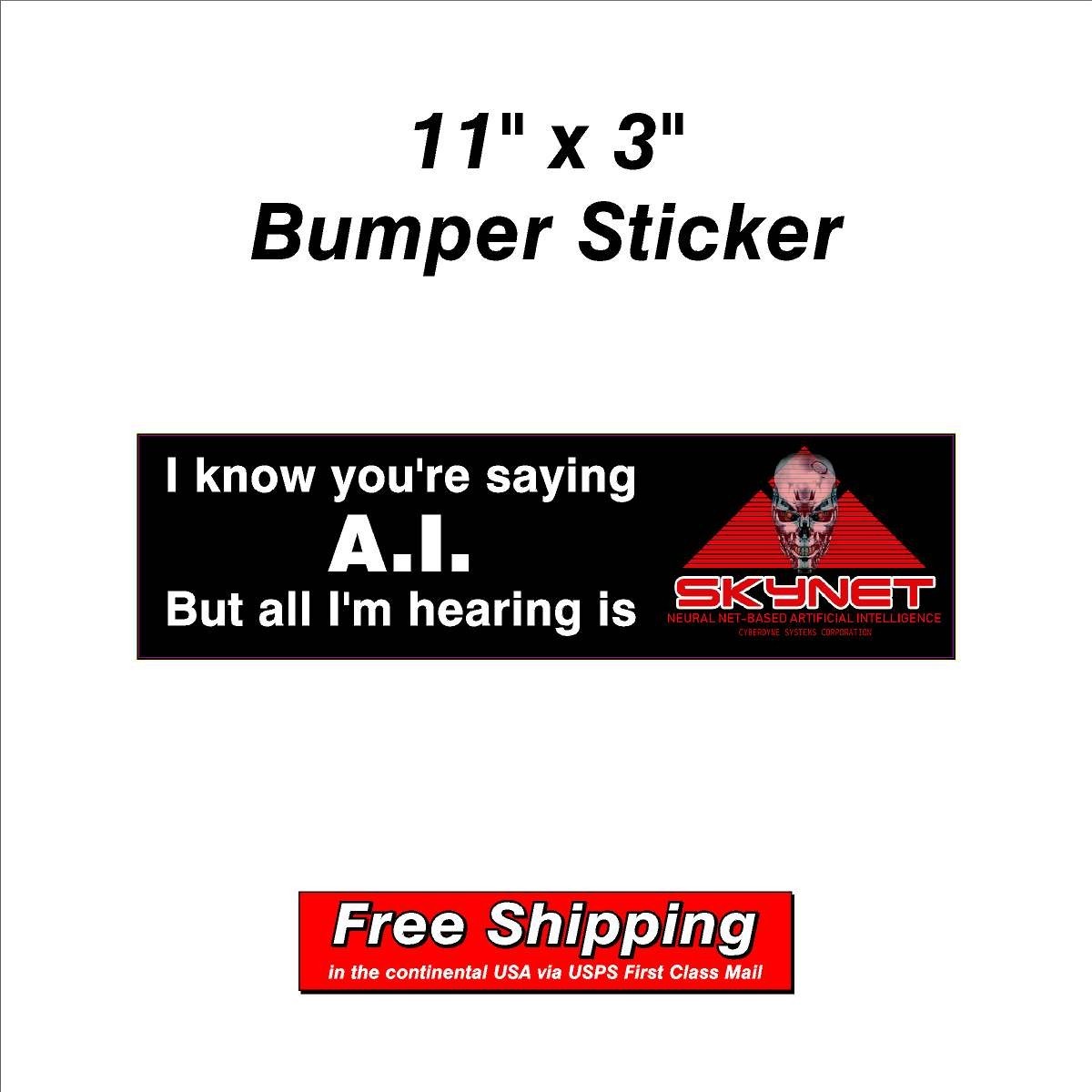 SKYNET AI Bumper Sticker SKYNET AI Bumper Sticker