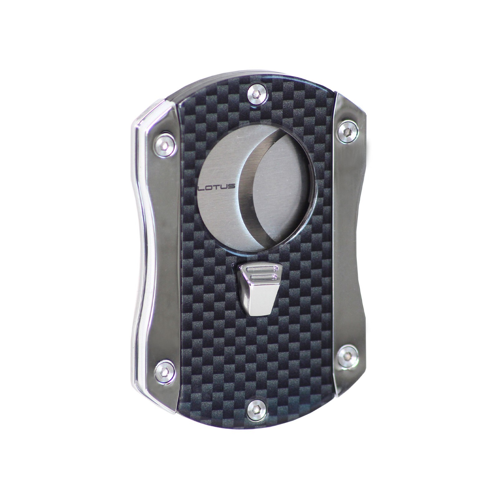 Lotus Deception Cigar Cutter Chrome Twin Blade Compact Metal Housing Cut403CF