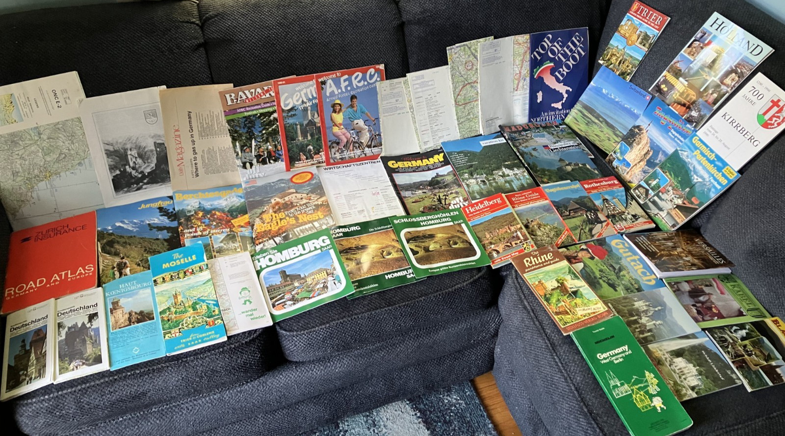 Lot of Vintage European Road Maps and Tourist Travel Guides - NO DUPLICATES
