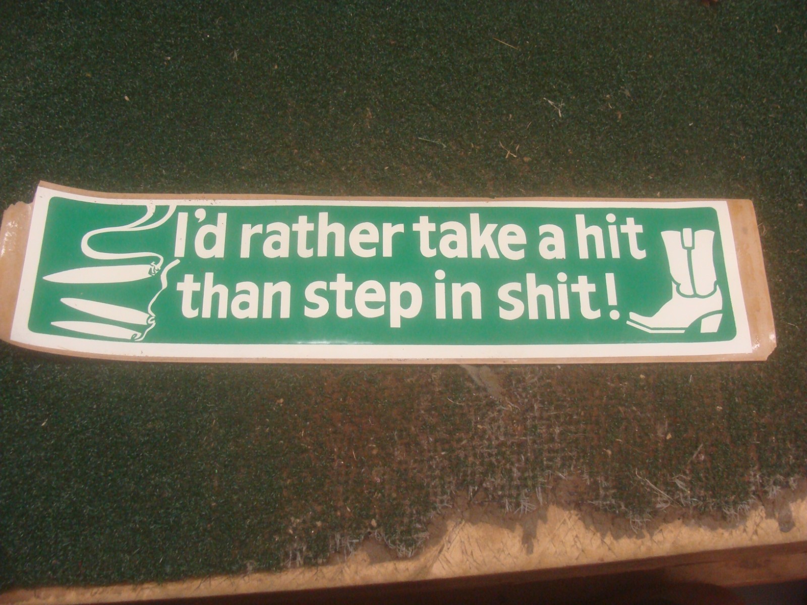 VINTAGE 60\'s 70\'s BUMPER STICKERS - I\'d Rather Take a Hit Than Step in Sh....... VINTAGE 60\'s 70\'s BUMPER STICKERS - I\'d Rather Take a Hit Than Step in Sh.......