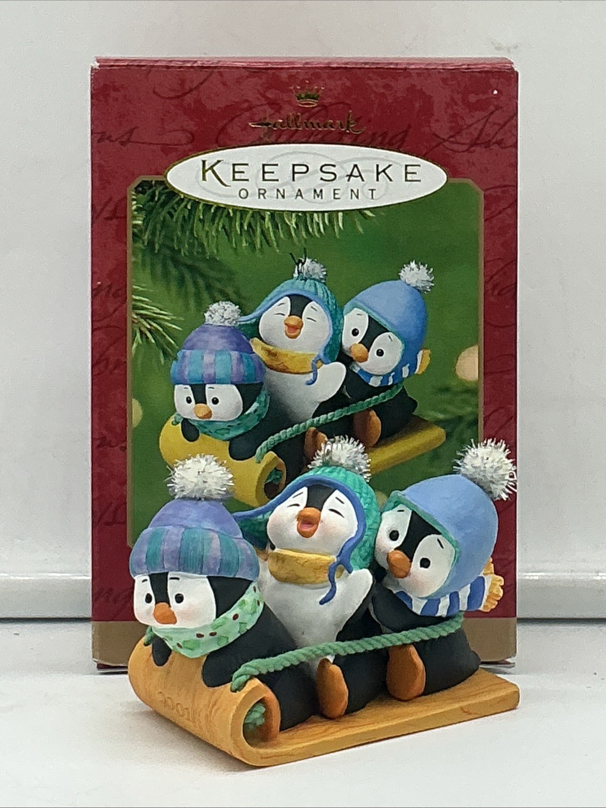 2001 Hallmark Keepsake Ornament Penguins At Play - 