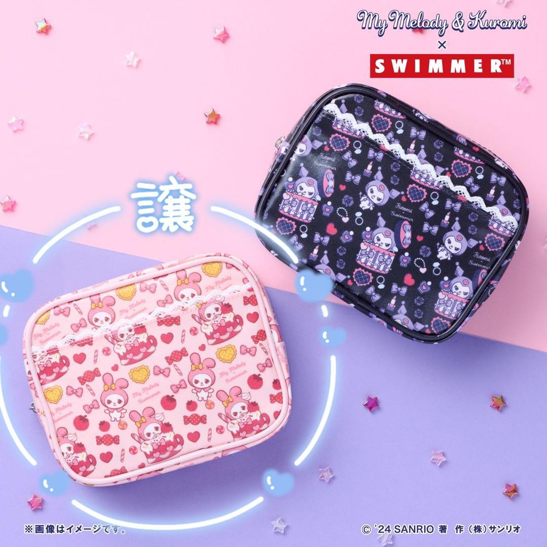 SWIMMER SWIMMER MY MELOMY MELODY POUCH FAMILY MART #3e7bce