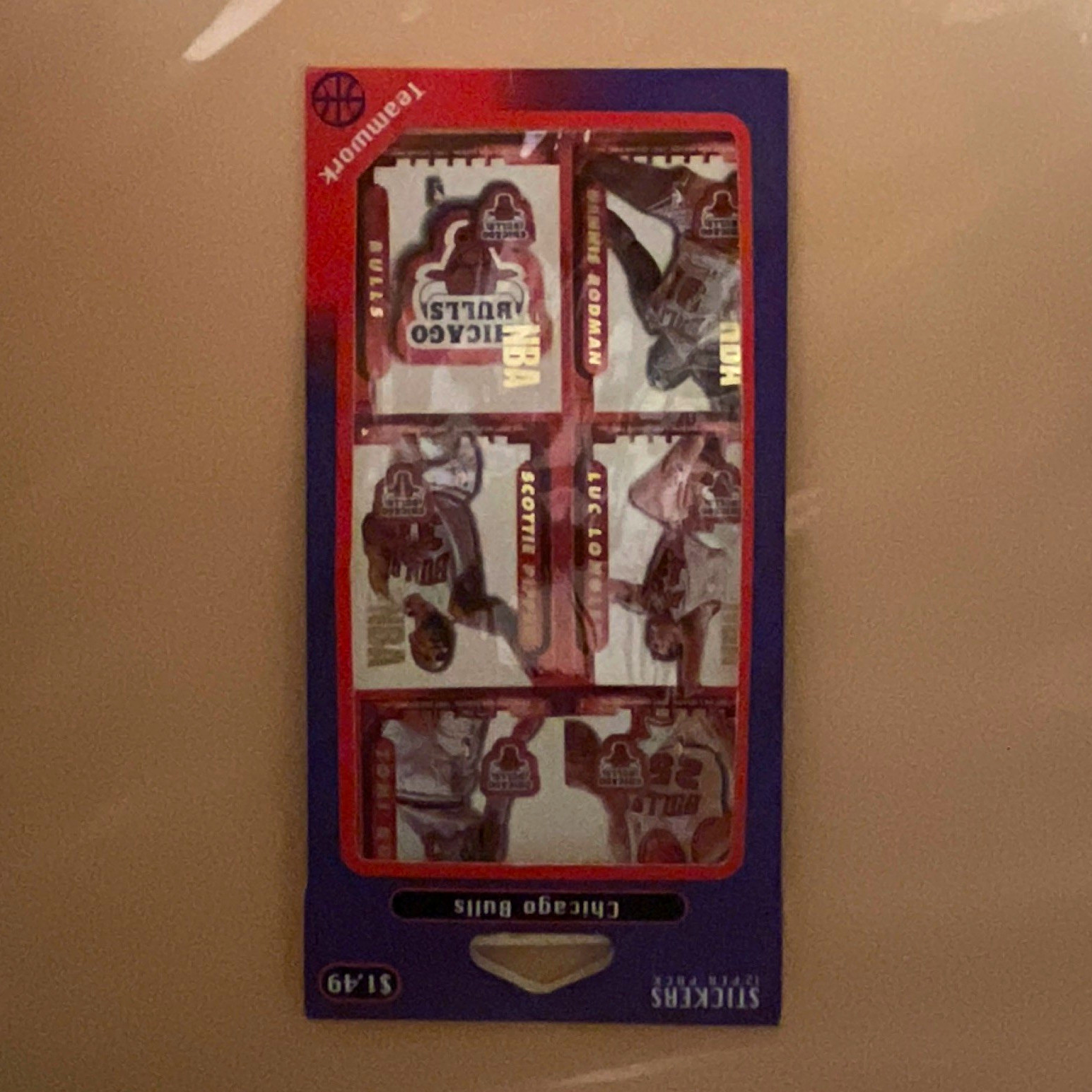Crown Pro Chicago Bulls Stickers Pack Scottie Pippen Dennis Rodman 1997