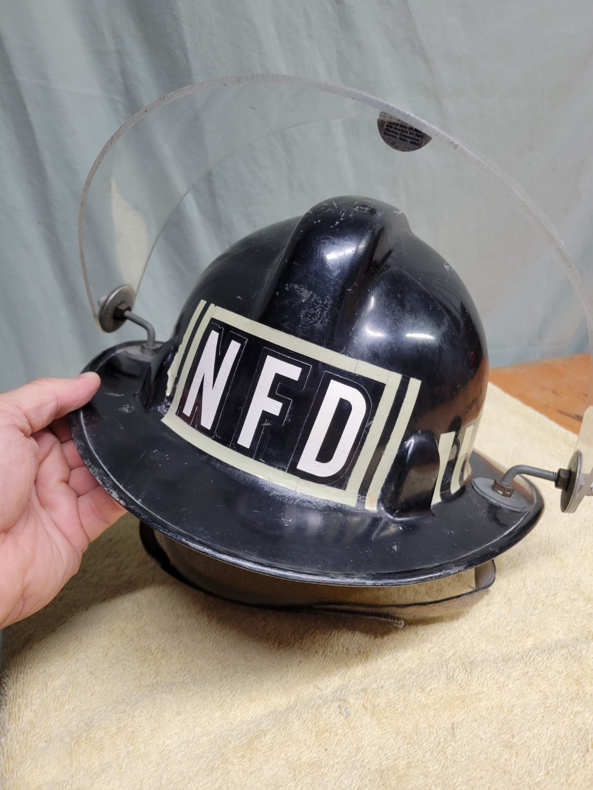 Vintage Super Chieftain Safety Supply Co Firefighter Helmet Norwalk Ohio OLD