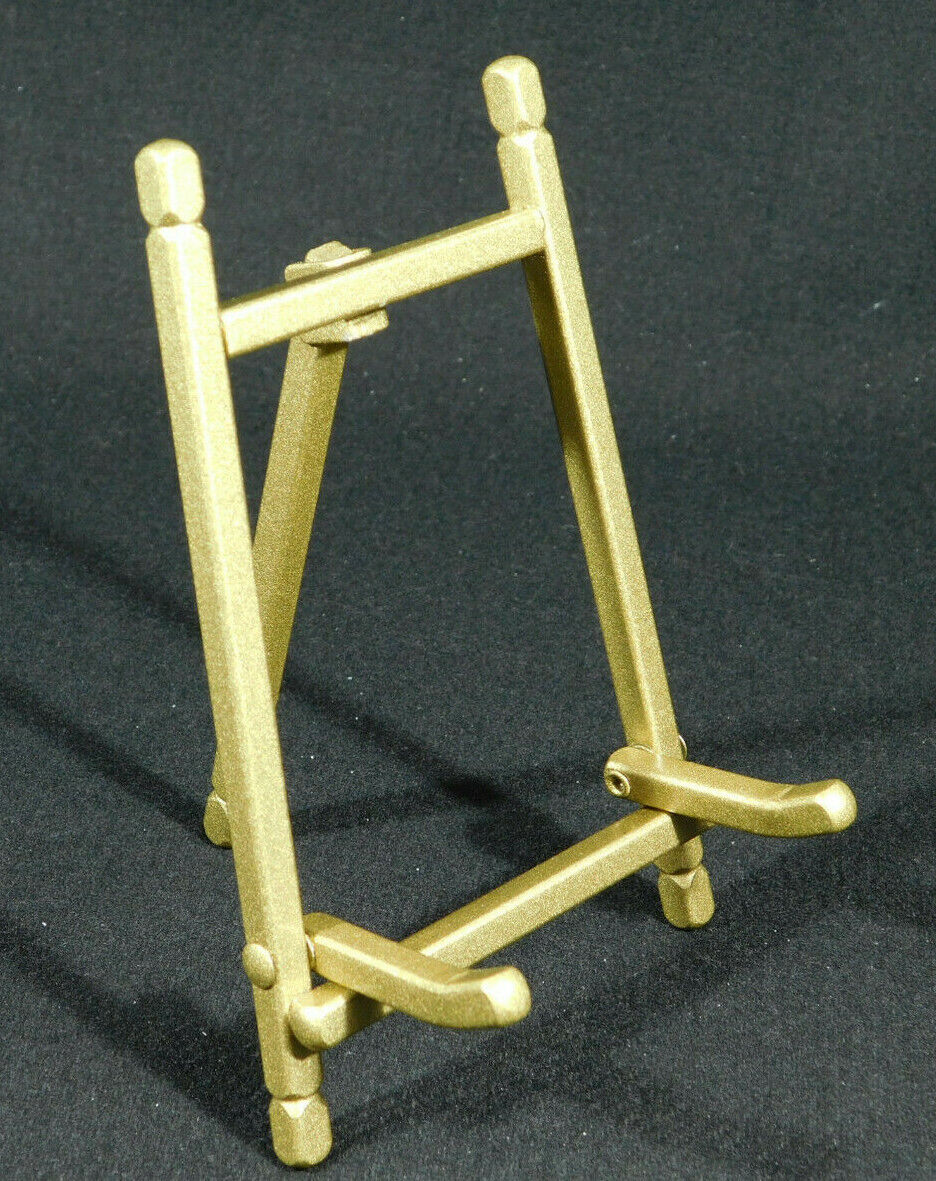 EASEL Display Stand Medium Size Metal Folding Gold / Brass Color