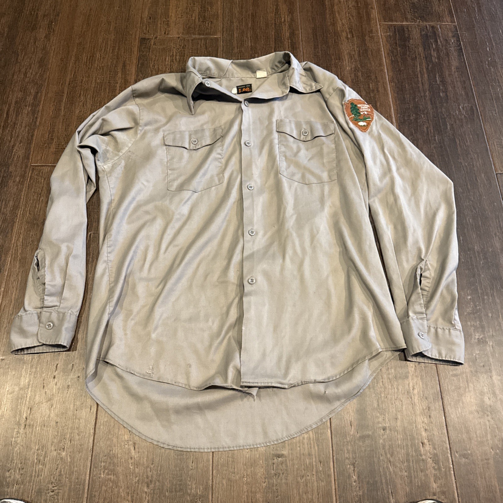 Vintage 70s National Park Service (NPS) Ranger Uniform Shirt XL