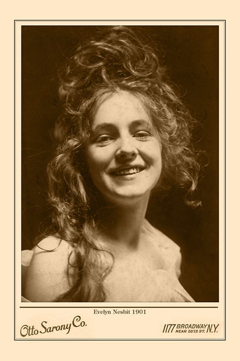 EVELYN NESBIT Early Film Star Beauty Vintage Sarony Photograph Cabinet Card CDV