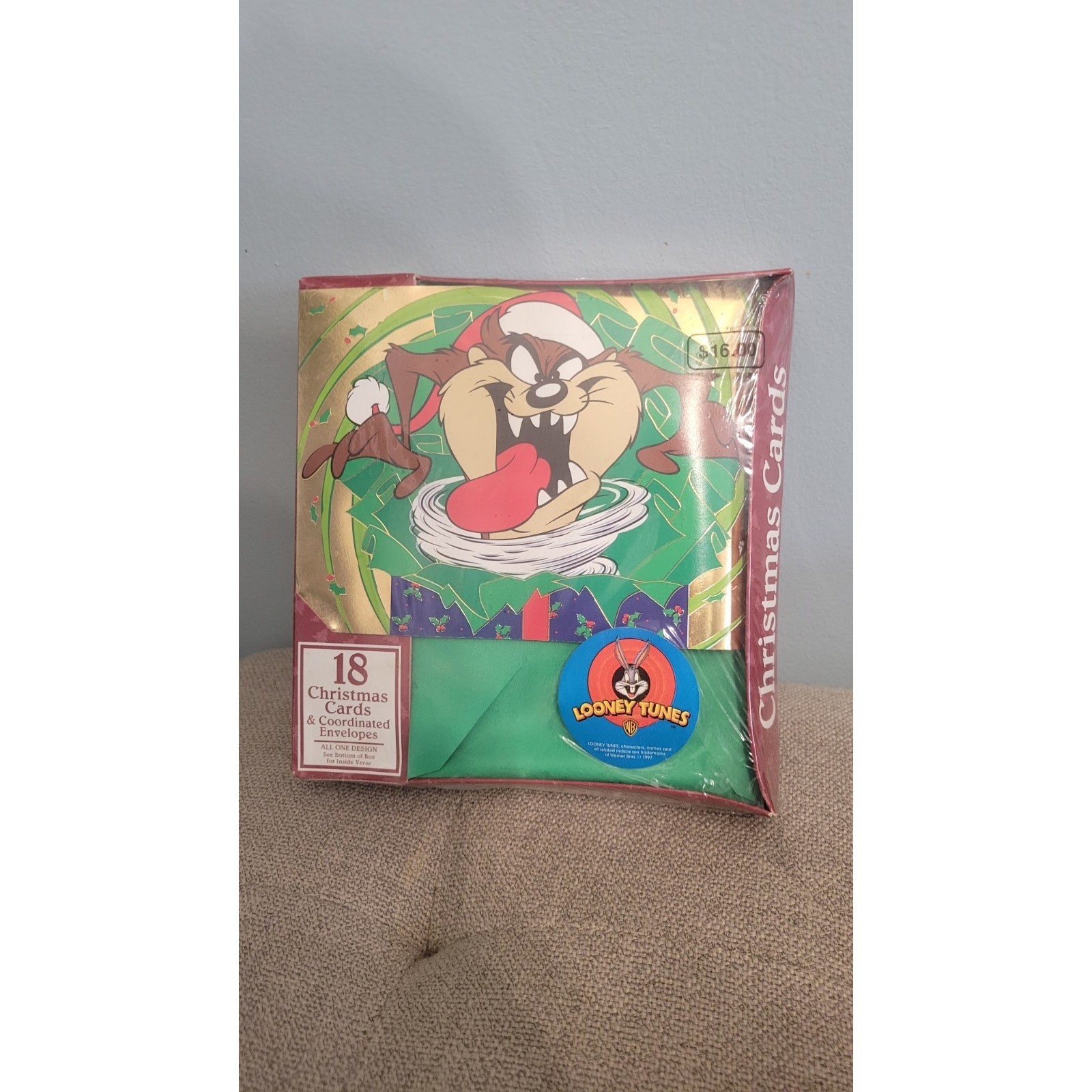 Vintage 1999 Looney Tunes Taz Christmas Cards – Boxed Set of 18 – Cleo Inc – New