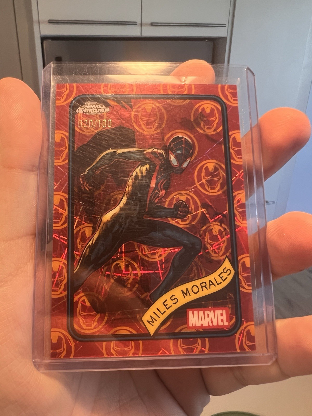 2025 Topps Chrome Marvel Miles Morales Serial Numbered /100 #176