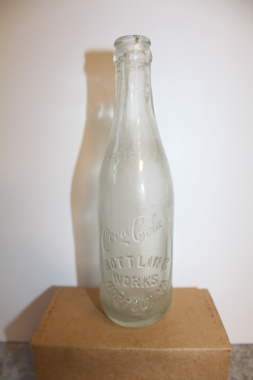 RARE CLEAR COKE COLA BOTTLING WORKS SODA BOTTLE NORFOLK VIRGINIA