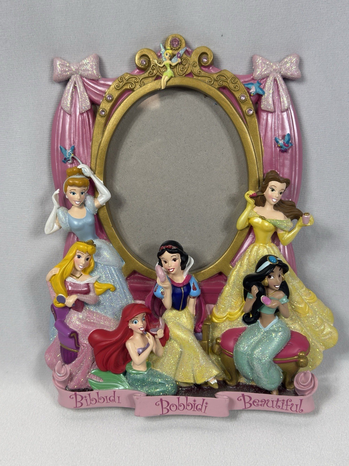 Rare Disney Parks “Bibbidi Bobbidi Beautiful” 3D Ceramic Picture Frame