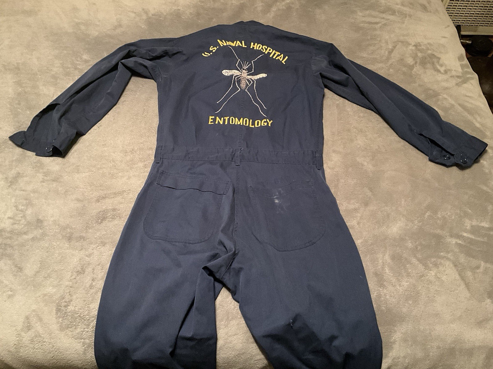 Vintage US Naval Hospital “Epidemiology” Embroidered Surplus Jumpsuit, Size