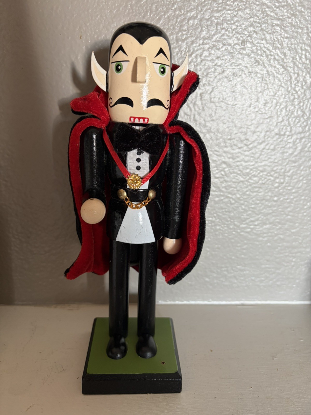 Celebrate it Happy Haunting Dracula Vampire Wooden Halloween Nutcracker 10 Inch