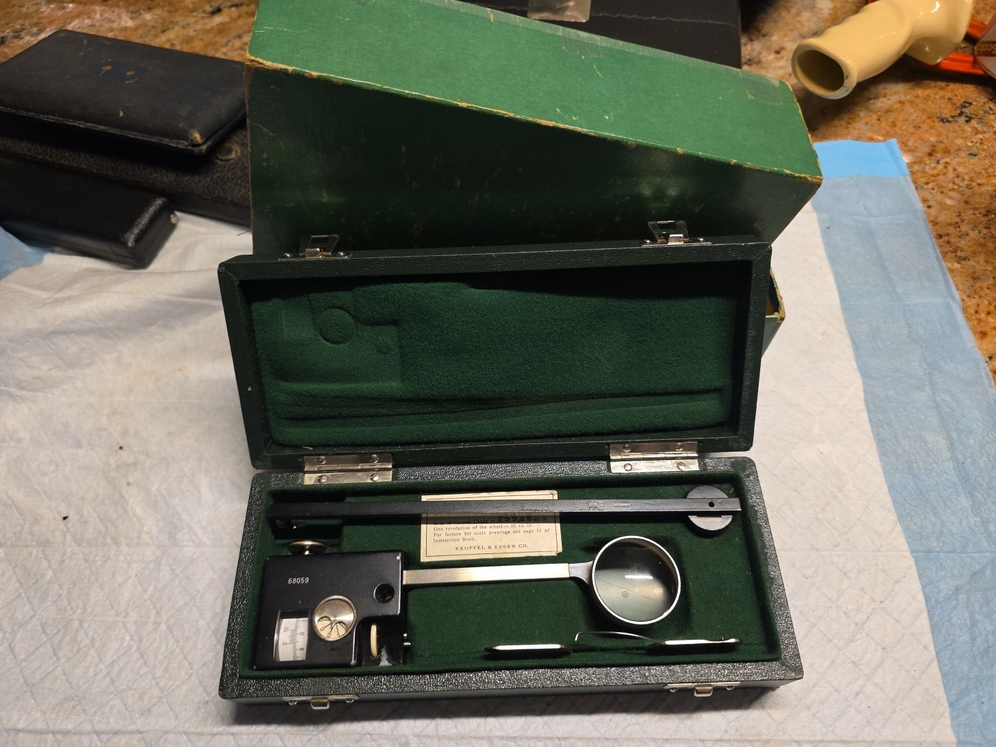 Vintage Keufel and Esser 62 00 Compensating Polar Planimeter Drafting Instrument Vintage Keufel and Esser 62 00 Compensating Polar Planimeter Drafting Instrument