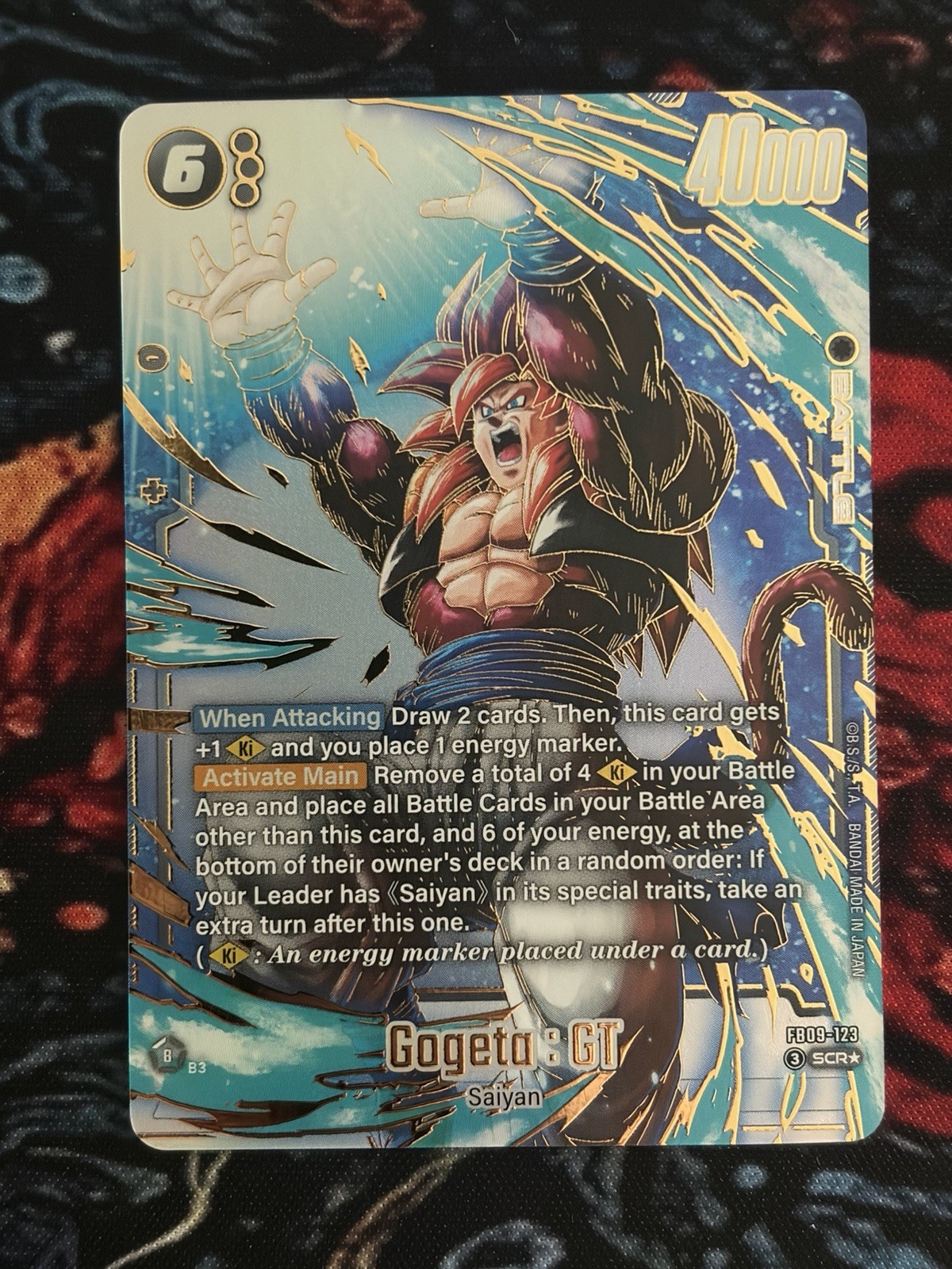 Gogeta: GT FB09-123 SCR+ 40000 Foil EN Bandai Dragon Ball Super Card Game