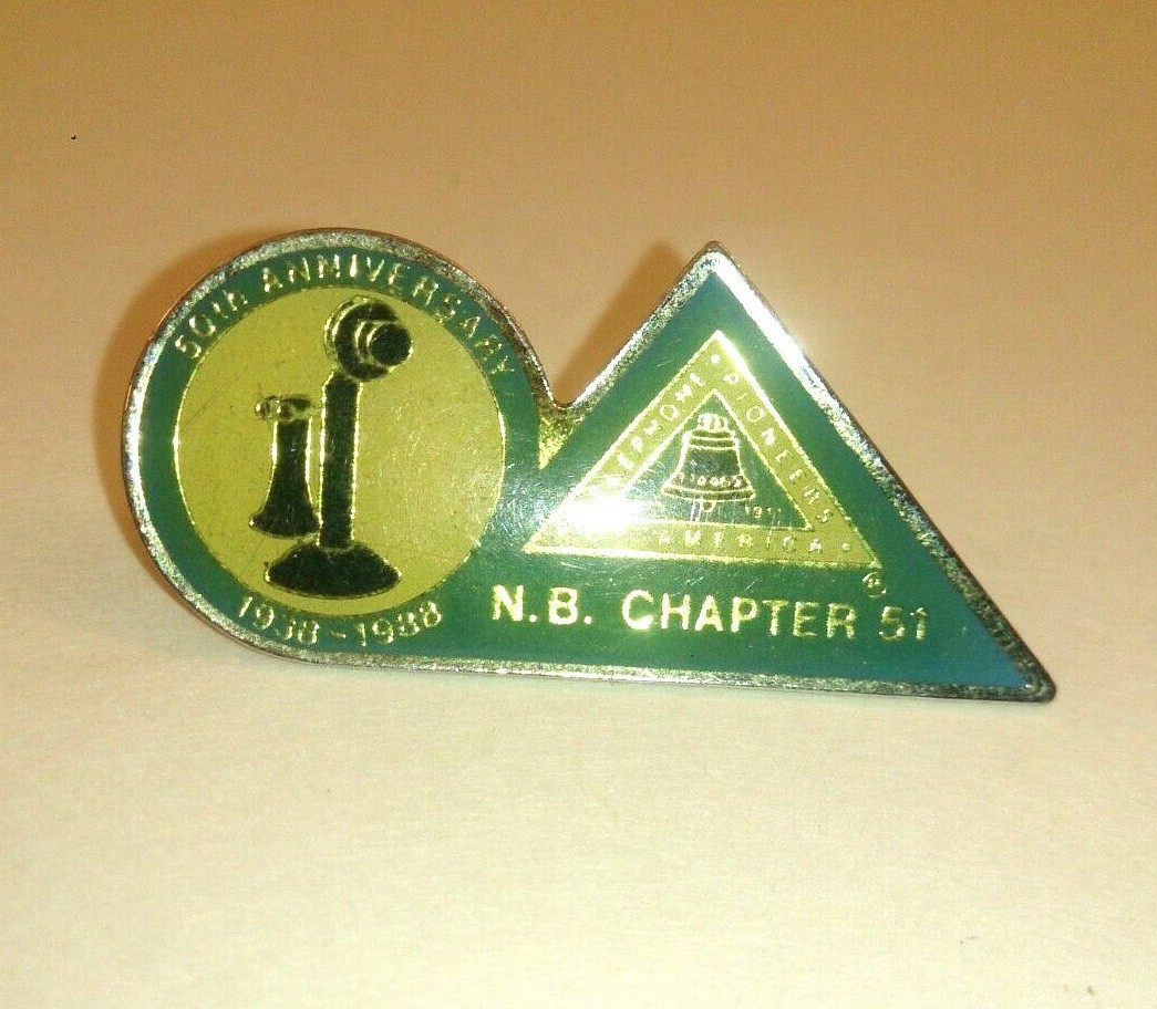 1938-1988 Telephone Pioneers of America 50th Anniversary pin Volunteers Network