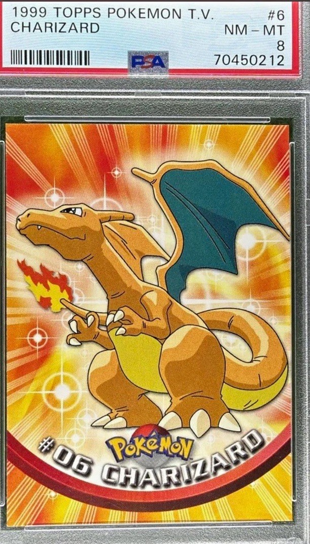 Topps Pokémon Pokemon T.V. #6 Charizard Trading Card 1999 English Graded