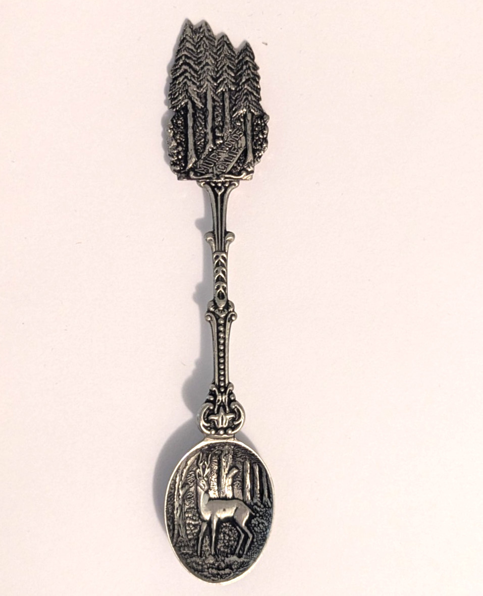 Muir Woods Calif  USA  Vintage Souvenir Spoon Collectible with Case Silver Plate