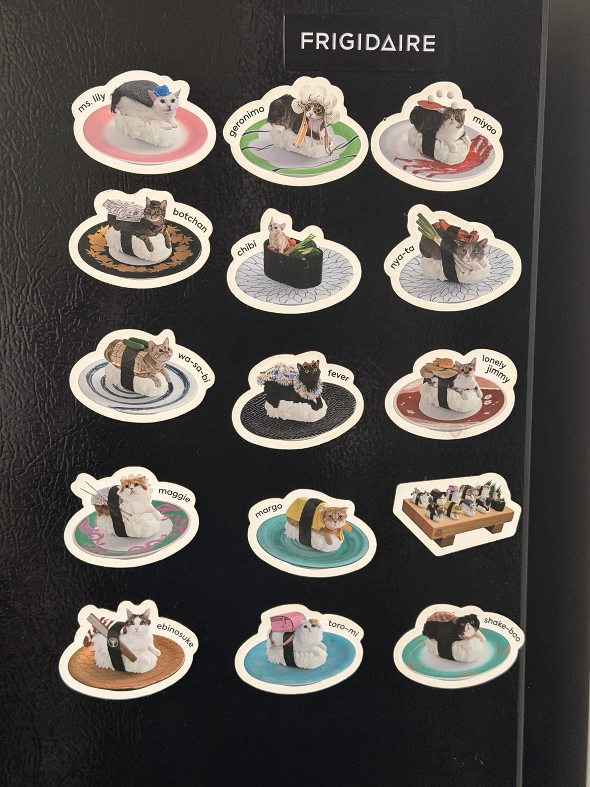 Lot Of 15 Sushi CUTE  Vintage Refrigerator Magnets Cats 2014.