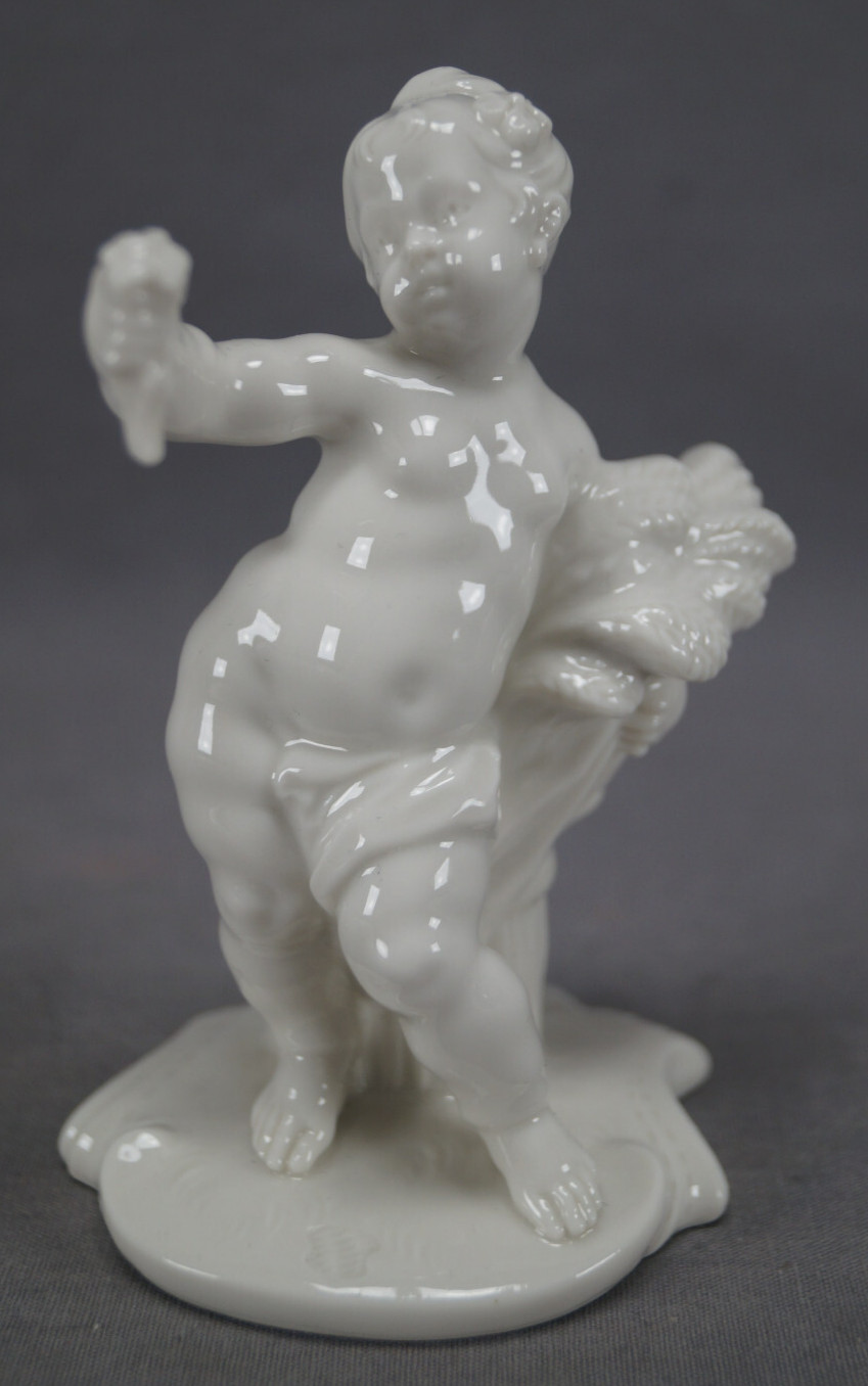 Nymphenburg Blanc de Chine Four Seasons Summer Ceres Cherub Figurine