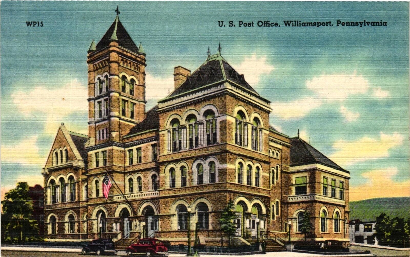 Vintage Postcard- U.S. Post Office, Williamsport, PA Early 1900s