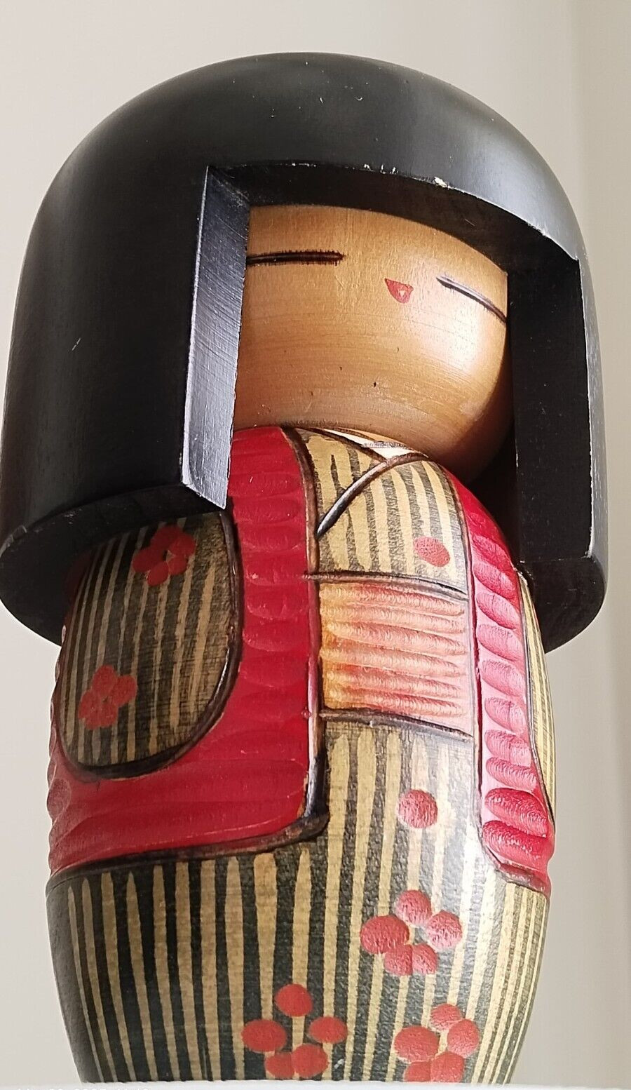 Gumma Kokeshi by Sumitani Kohji japan art doll kimono & flowers jacket, Signed