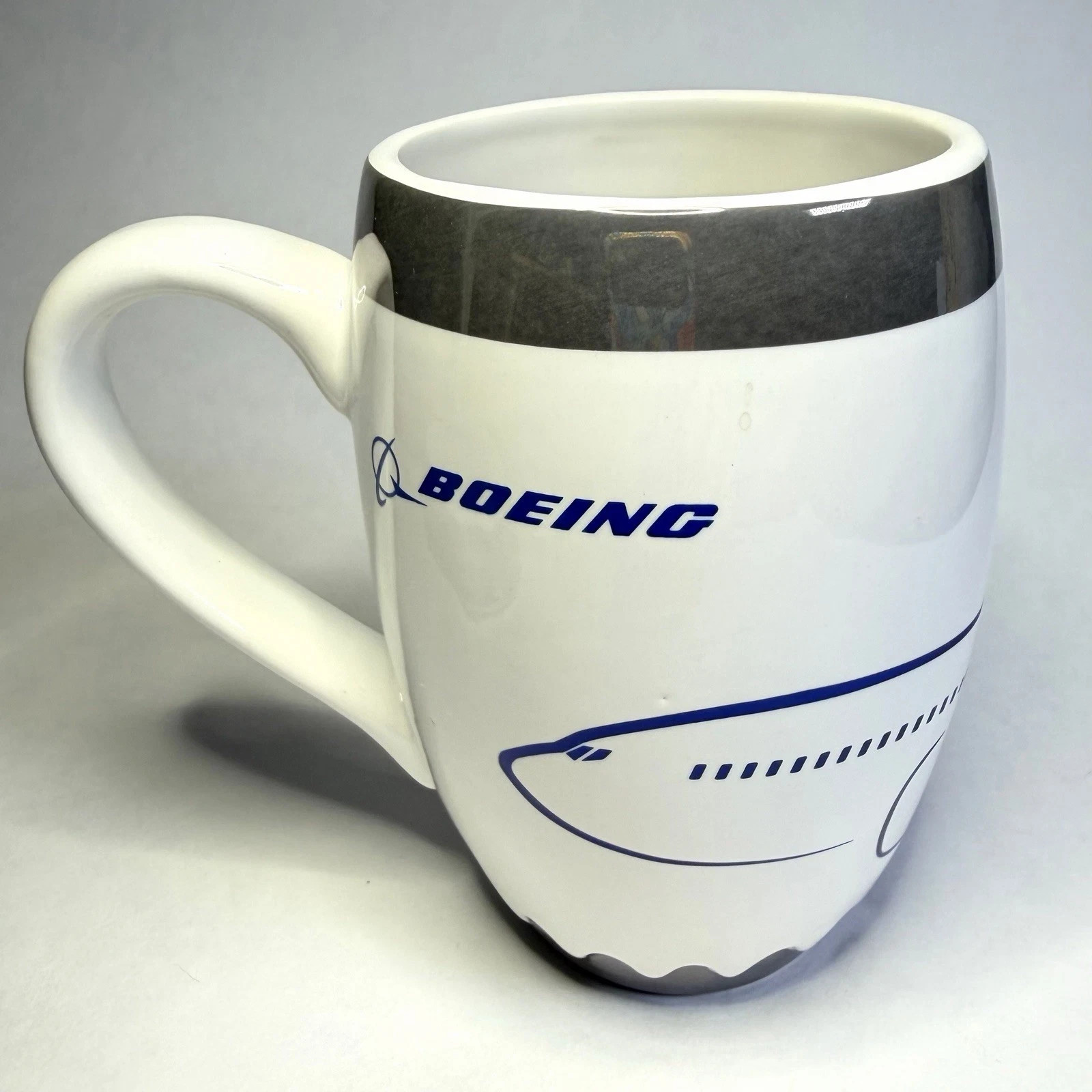 Boeing 737 Max Promotional Coffee Cup Ceramic Mug Aviation Plane White  EUC