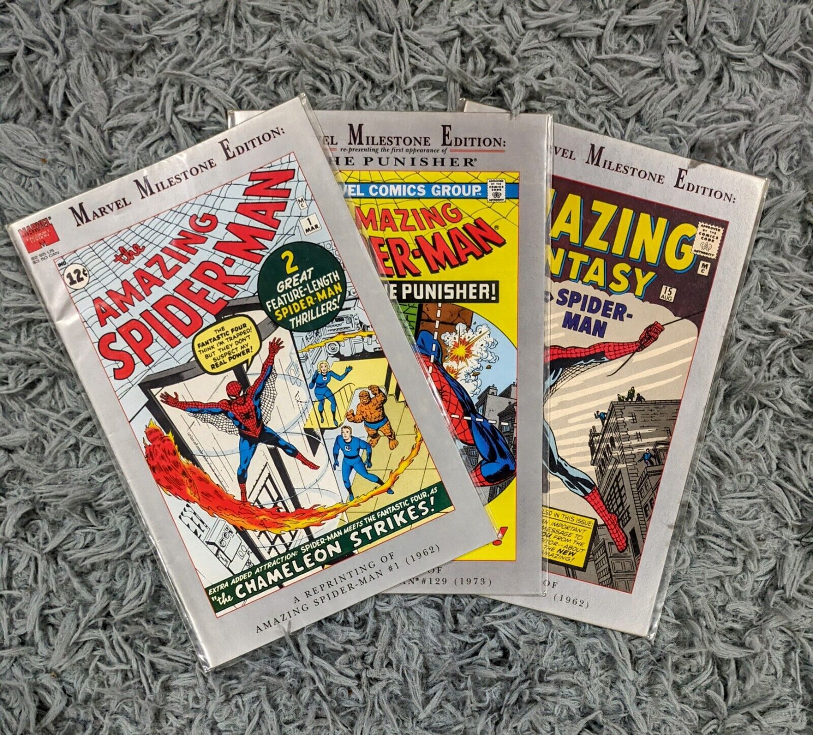 Lot of 3 Marvel Comics Marvel Milestone Edition Spider-Man 1992/1993 Reprintings