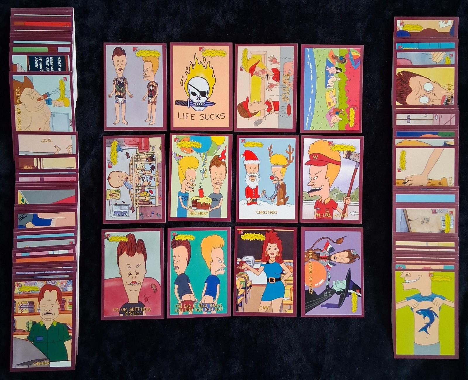 1994 TOPPS MTV BEAVIS AND BUTTHEAD FIRST EDITION 88 TRADING CARD LOT - LIST