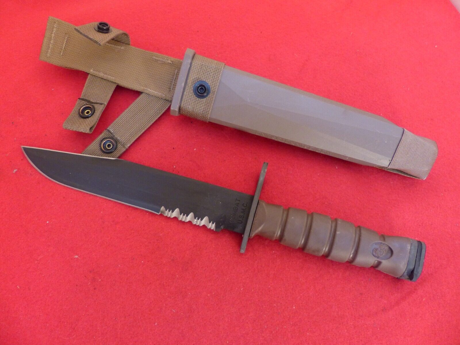 ORIGINAL Ontario USA USMC Combat fixed blade OKC3S bayonet serrated knife