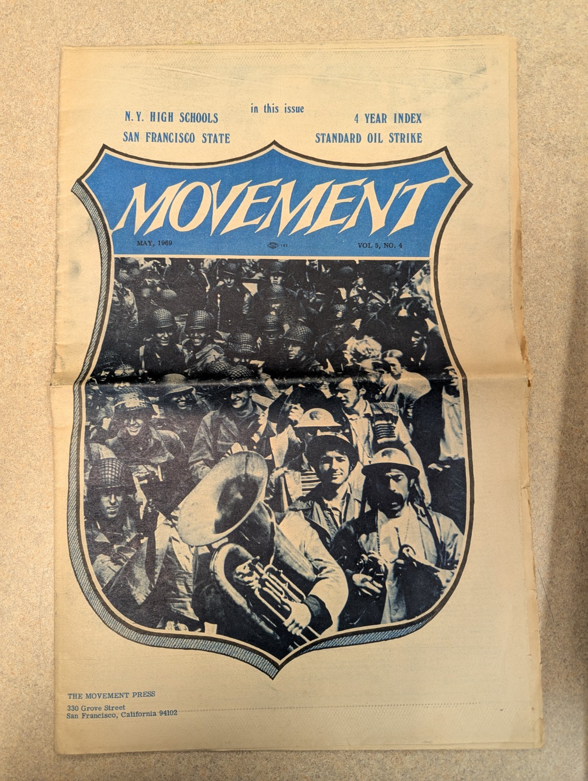 The Movement. May 1969. Underground Newspaper. SNCC. Black Panthers. VG