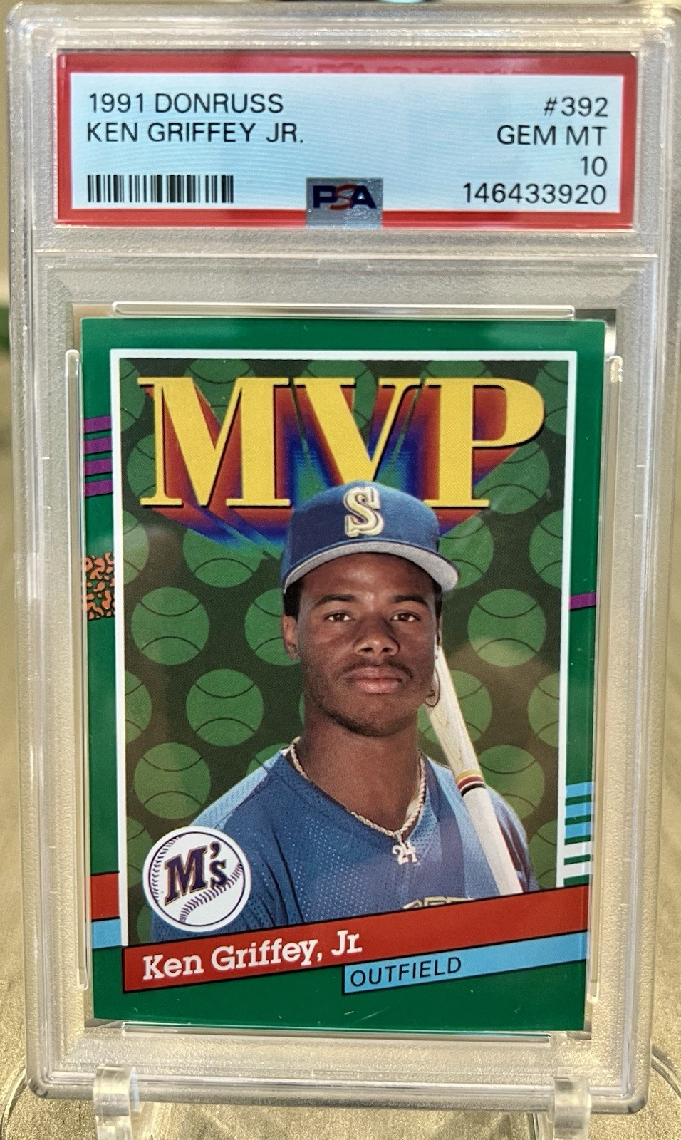 Donruss 1991 Ken Griffey Jr. MVP #392 PSA 10 Gem Mint Graded Card